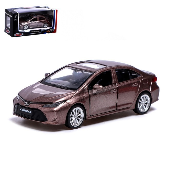 фото Автоград toyota corolla hybrid, 1:43, открываются двери, коричневый 67713