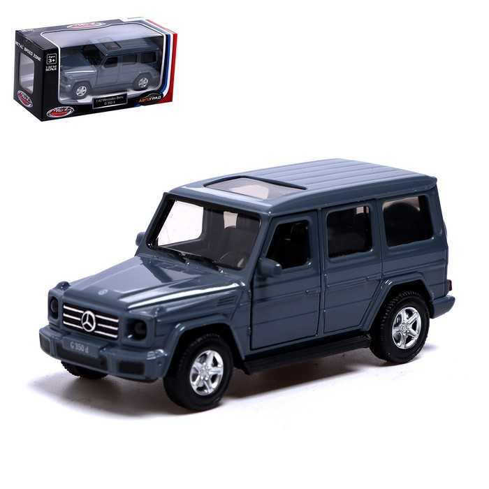 фото Автоград металлическая mercedes-benz g350d, 1:42, открываются двери, серый 67356