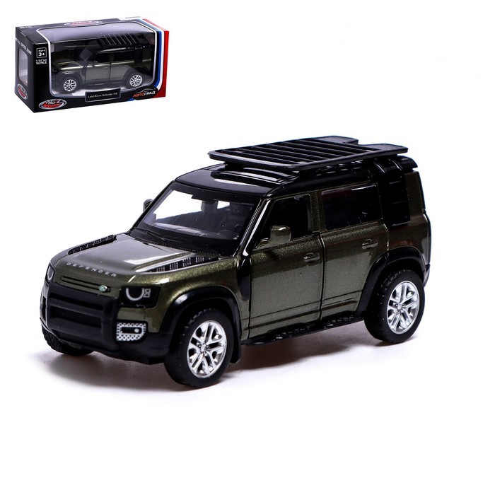 фото Автоград land rover defender 110, 1:43, открываются двери, зеленый 67702