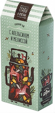 Травяной чай Травы и пчелы с апельсином и мелиссой листовой 40 г