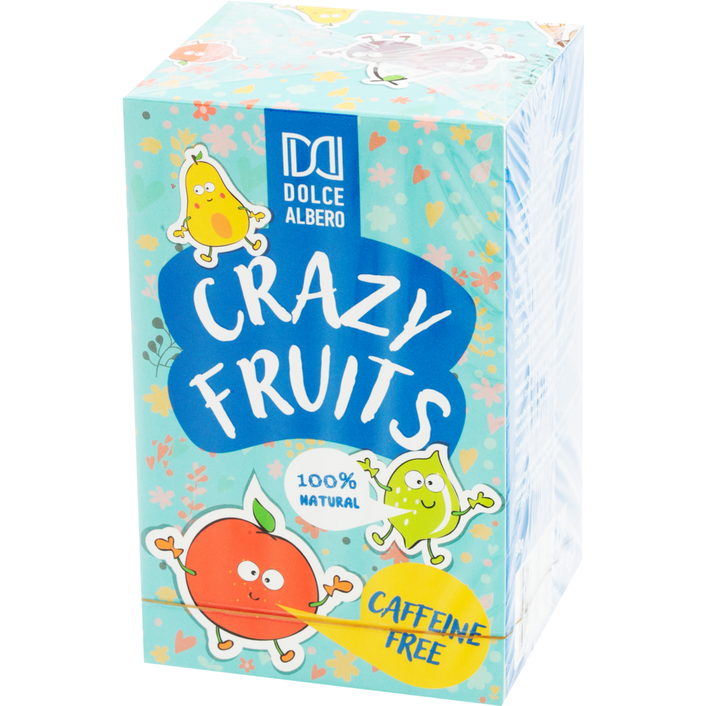 Травяной чайный напиток Dolce Albero Crazy Fruits в пакетиках 3,78 г х 20 шт