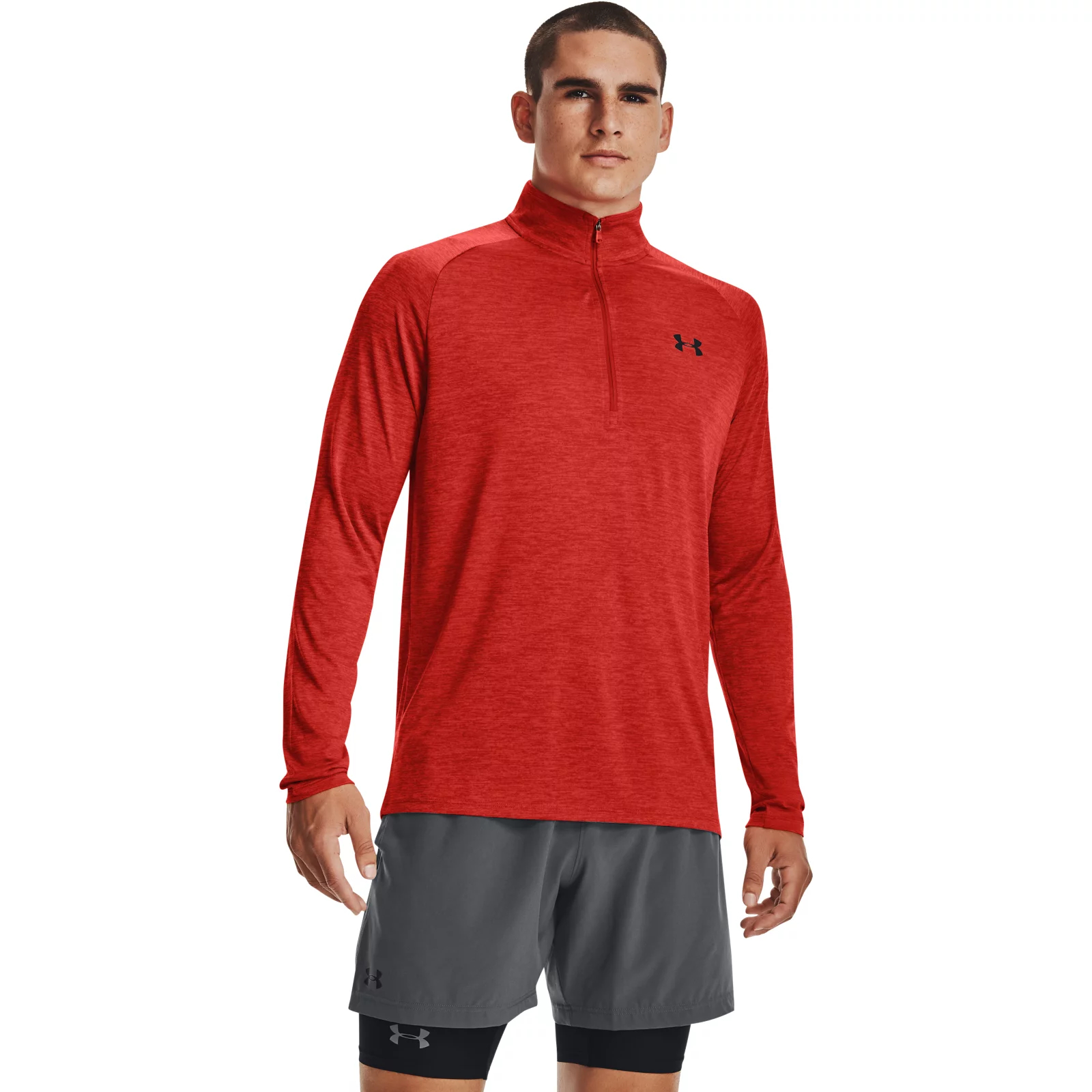 фото Лонгслив мужской under armour 1328495 бордовый 50-52 ru