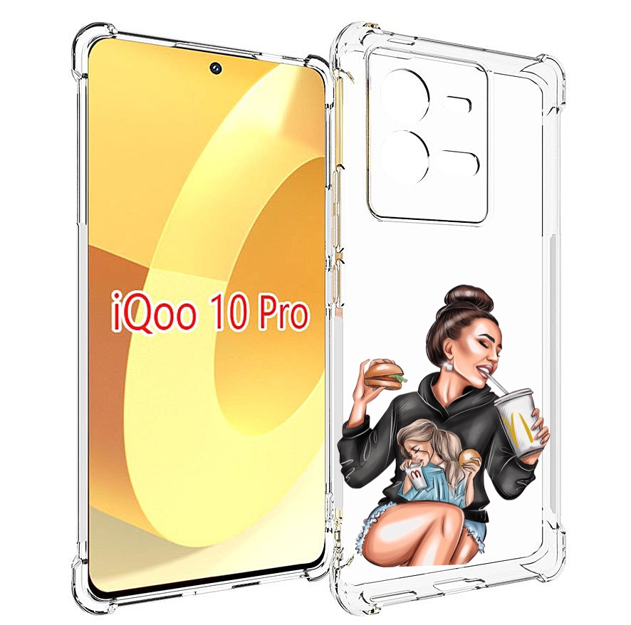 

Чехол MyPads любительница-макдональдс женский для Vivo iQOO 10 Pro, Прозрачный, Tocco