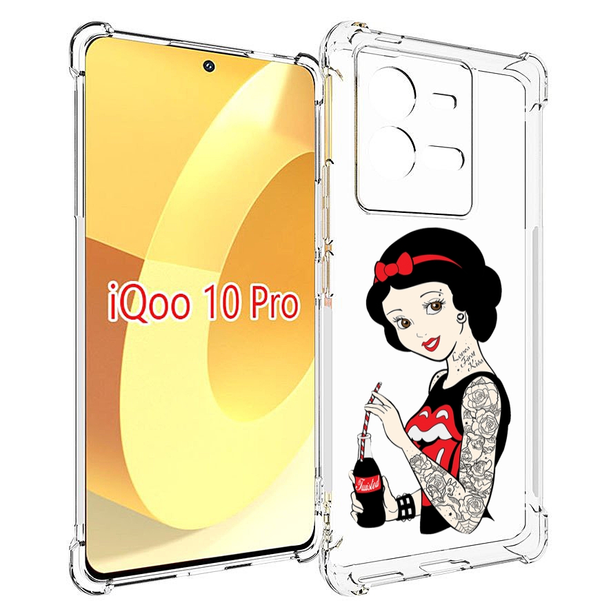 

Чехол MyPads любительница-колы женский для Vivo iQOO 10 Pro, Прозрачный, Tocco