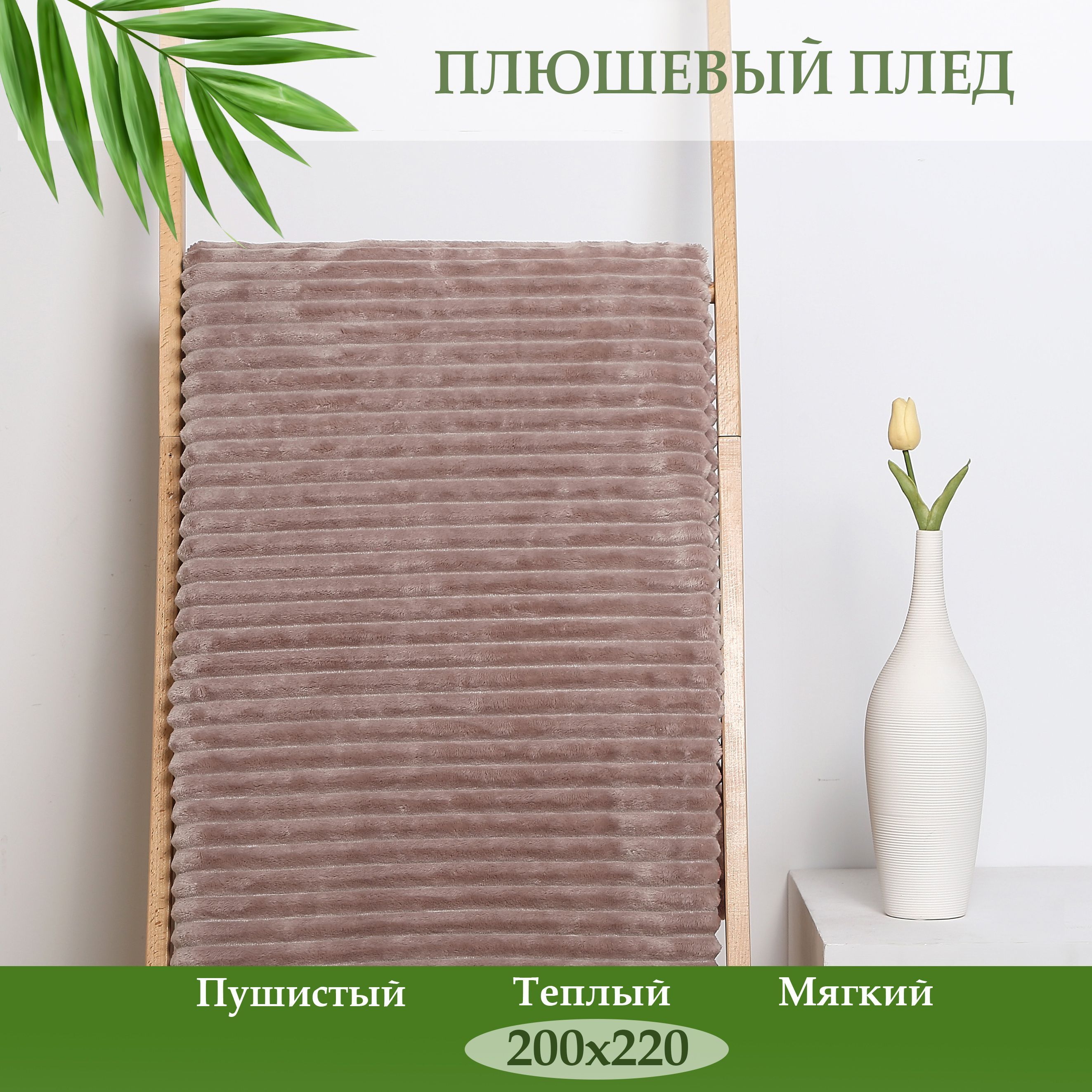 

Плед евро Cleo Home Orrizonte Collection 220х200 велсофт, 200/003-OT, Orrizonte Collection