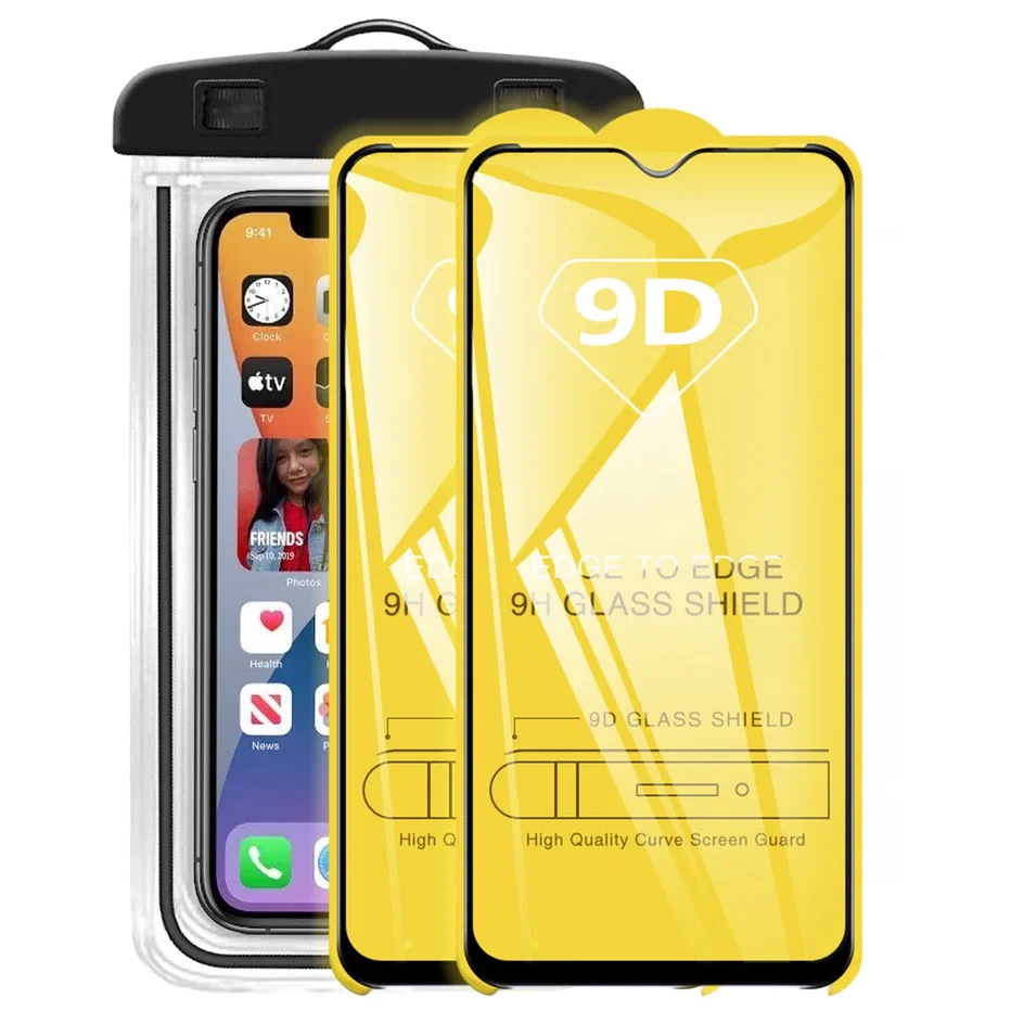 фото Защитное стекло qvatra для realme c25 комплект 2 стекла, герметичный чехол