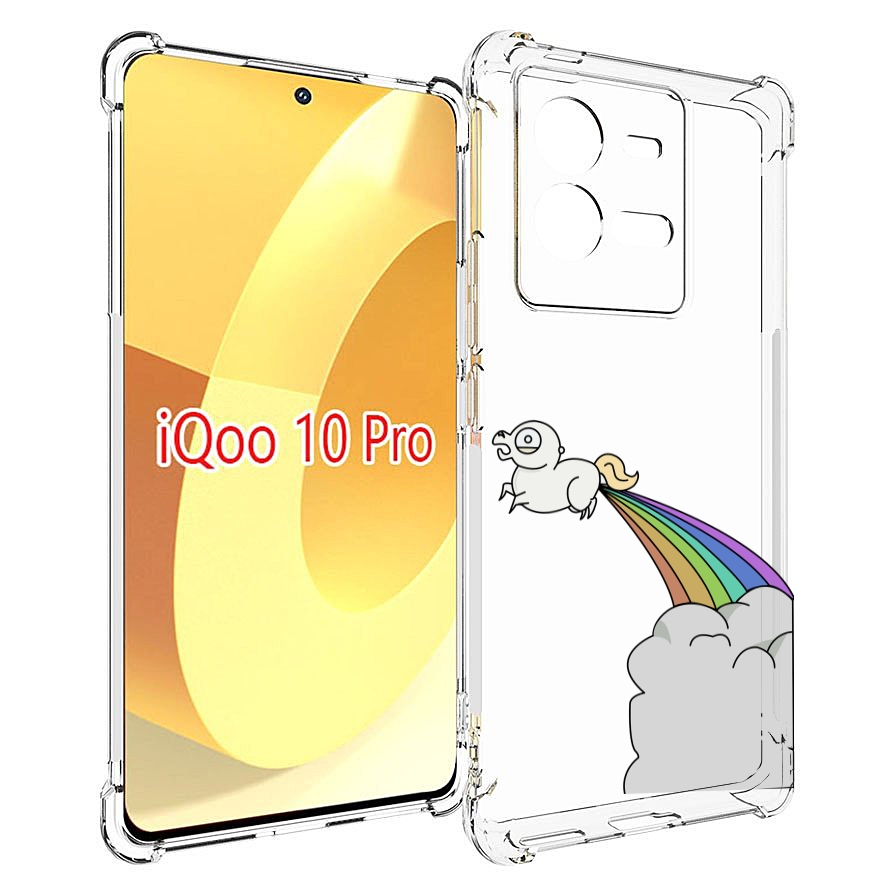 

Чехол MyPads летающее-пони детский для Vivo iQOO 10 Pro, Прозрачный, Tocco