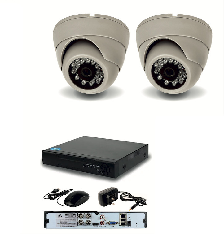 

Готовый AHD комплект видеонаблюдения на 2 внутренние камеры 5мП c ИК подсветкой до 20м, Белый, AHDKIT