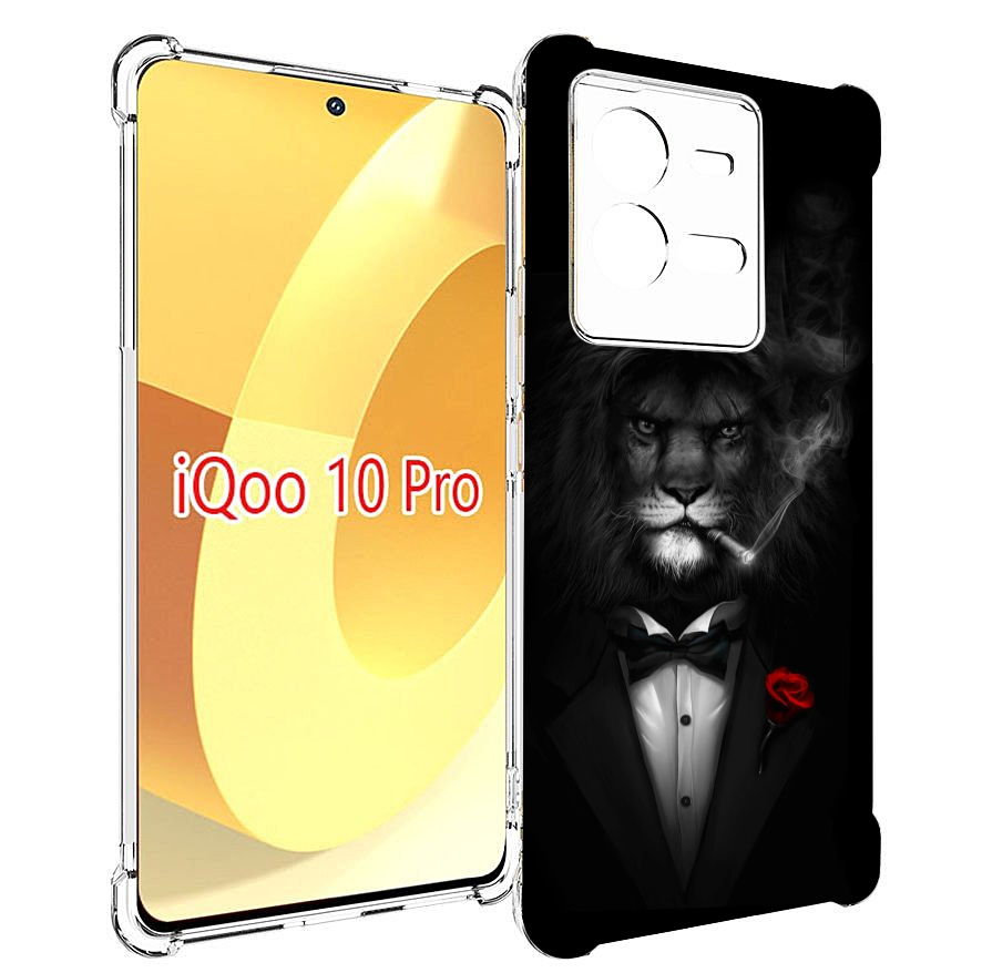 

Чехол MyPads лев-в-темноте-с-сигаретой мужской для Vivo iQOO 10 Pro, Прозрачный, Tocco