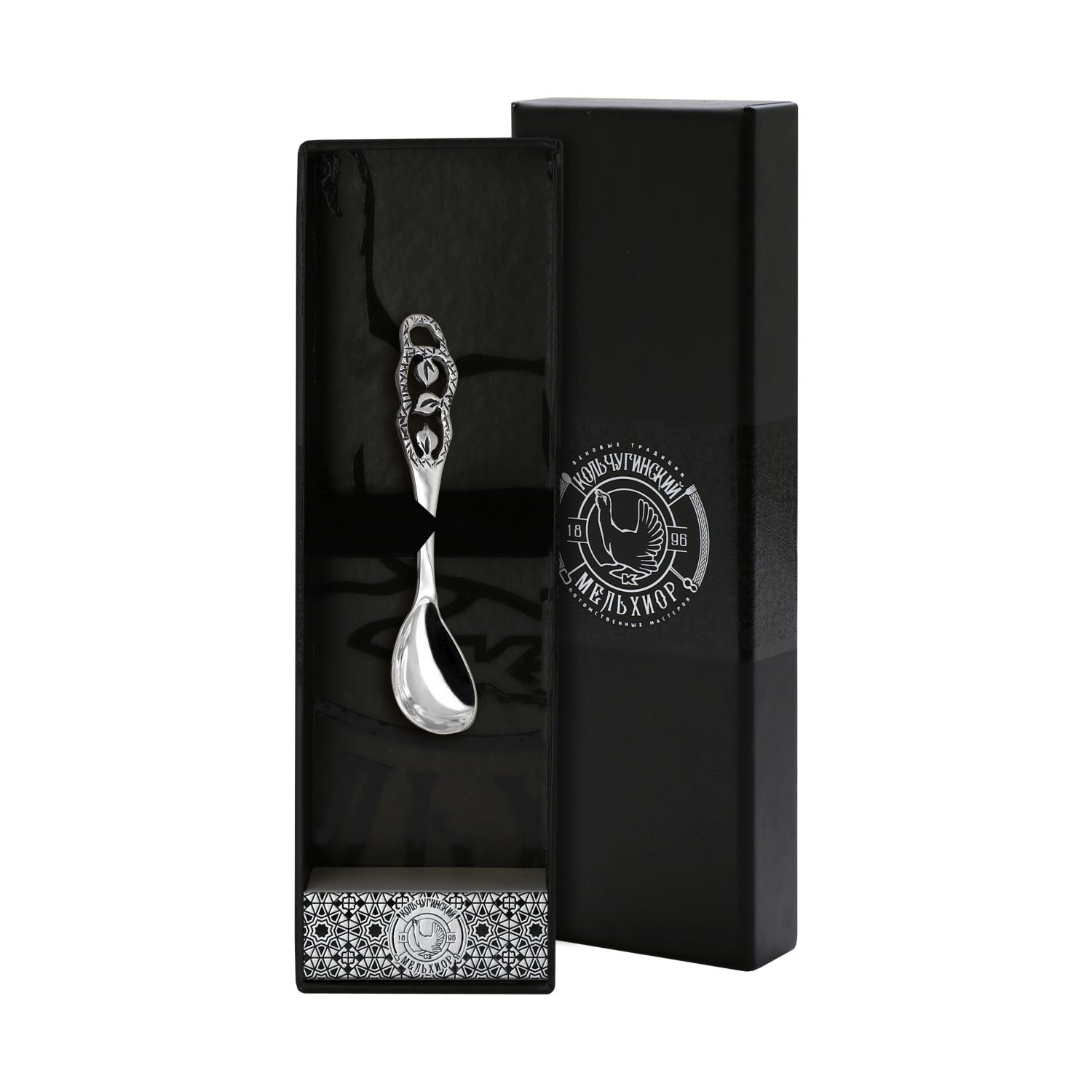 

Ложка для соли Кольчугинский мельхиор Листопад посеребренная КМ1818СЛ06/Л_8, Серебристый