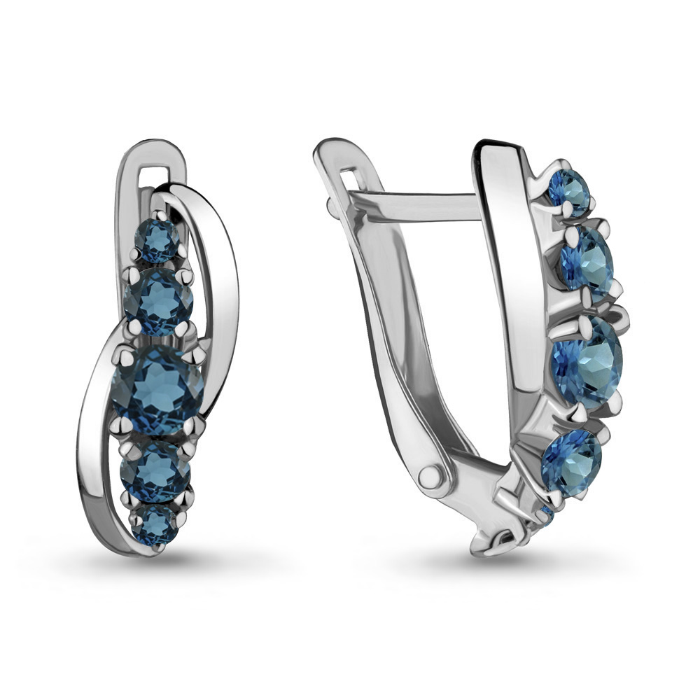 

Серьги из серебра с топазом Aquamarine 4403308_925_р, 4403308_925_р