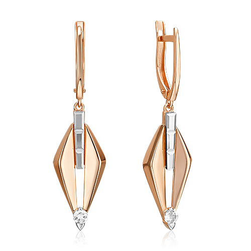 

Серьги из белого золота/красного золота с топазом PLATINA jewelry 02-5022-00-201-1111, 02-5022-00-201-1111