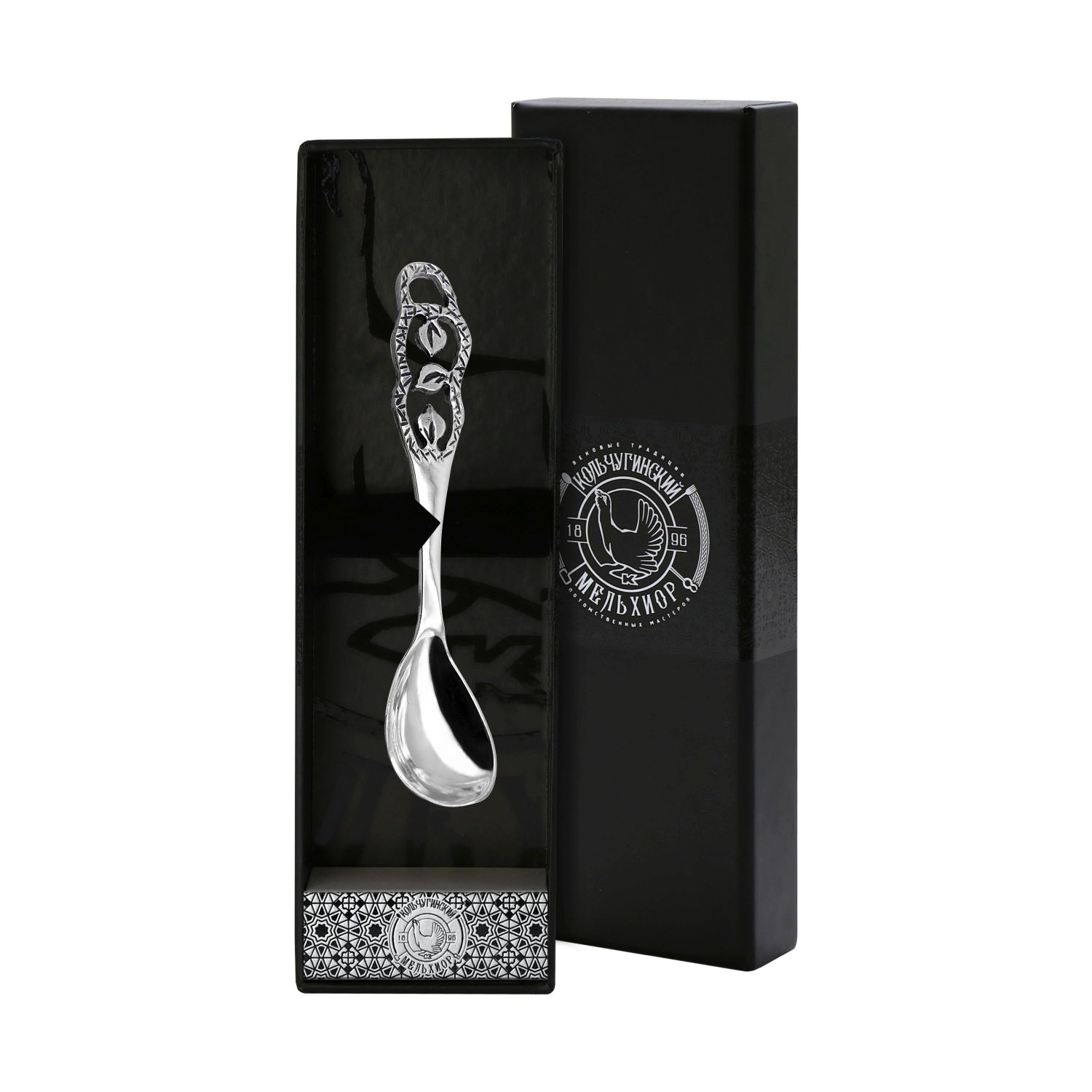 

Ложка кофейная Кольчугинский мельхиор Листопад латунная посеребренная КМ1808ЛЖ06_8, Серебристый