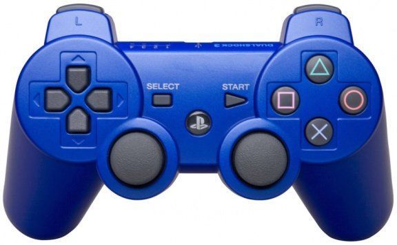 фото Геймпад беспроводной wireless controller metallic blue (ps3) (oem) nobrand