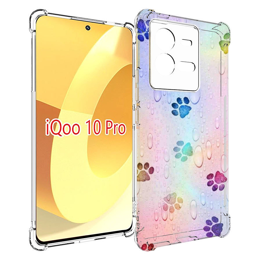 

Чехол MyPads лапки для Vivo iQOO 10 Pro, Прозрачный, Tocco