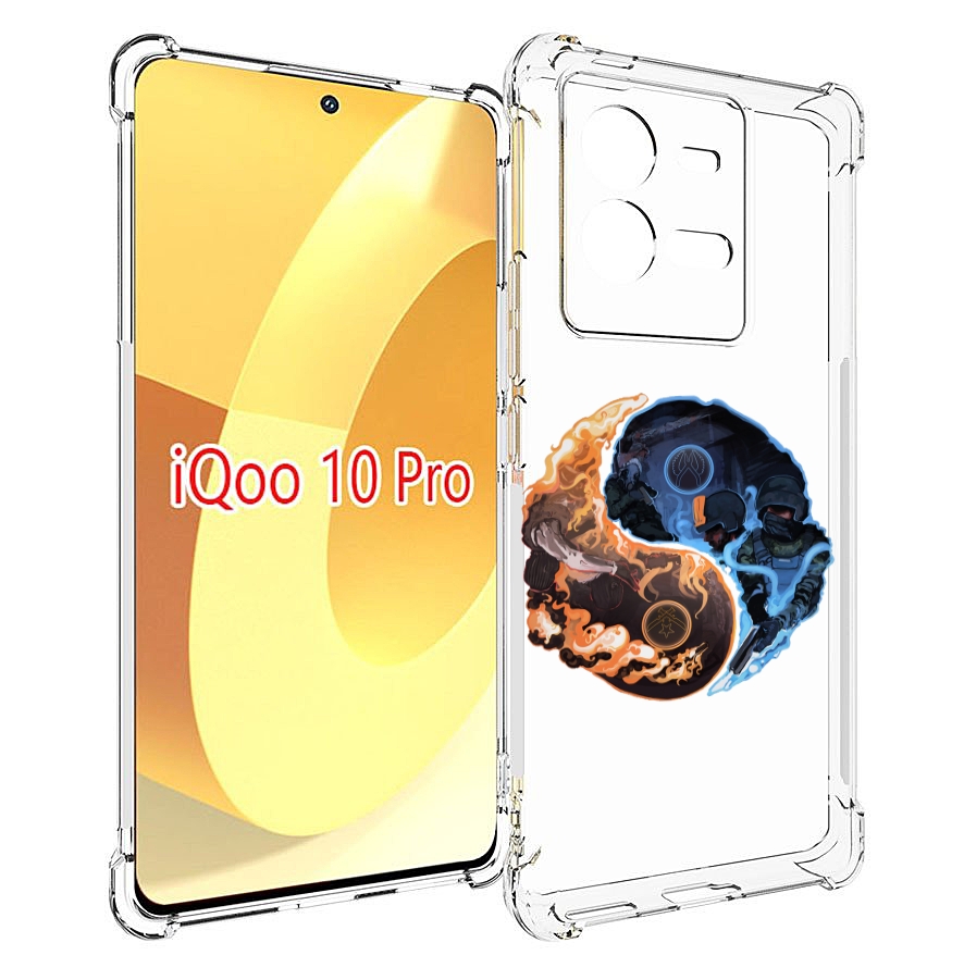 

Чехол MyPads кс-го-инь-янь для Vivo iQOO 10 Pro, Прозрачный, Tocco