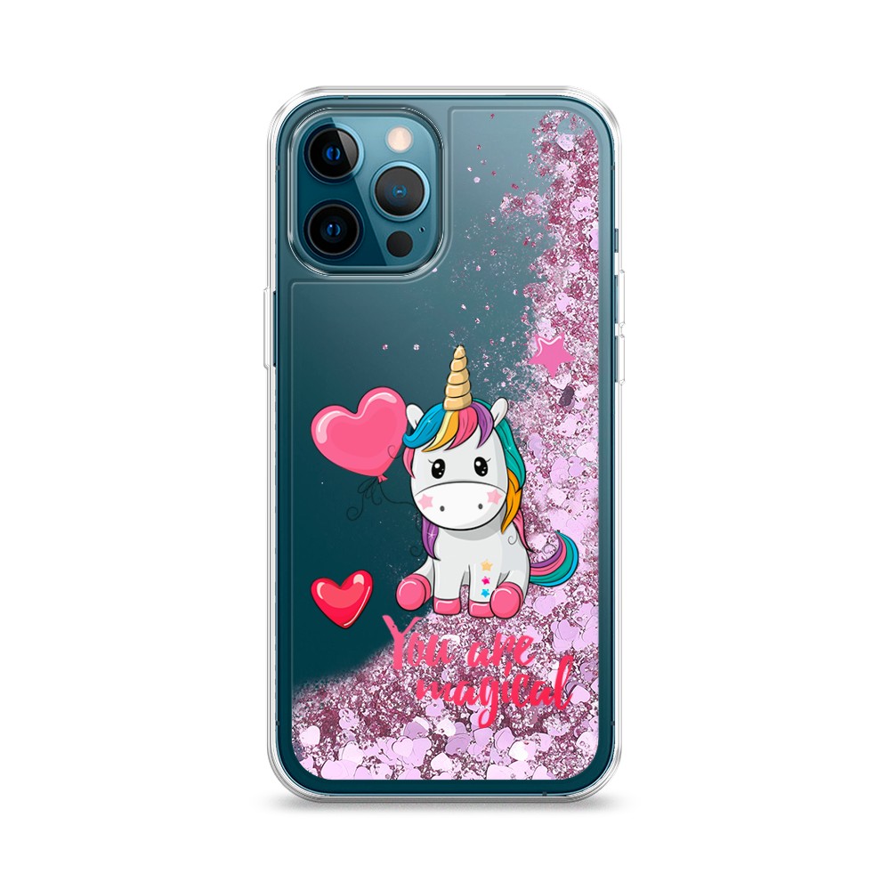 

Жидкий чехол с блестками "Волшебная единорожка" на Apple iPhone 12 Pro, 12894-1