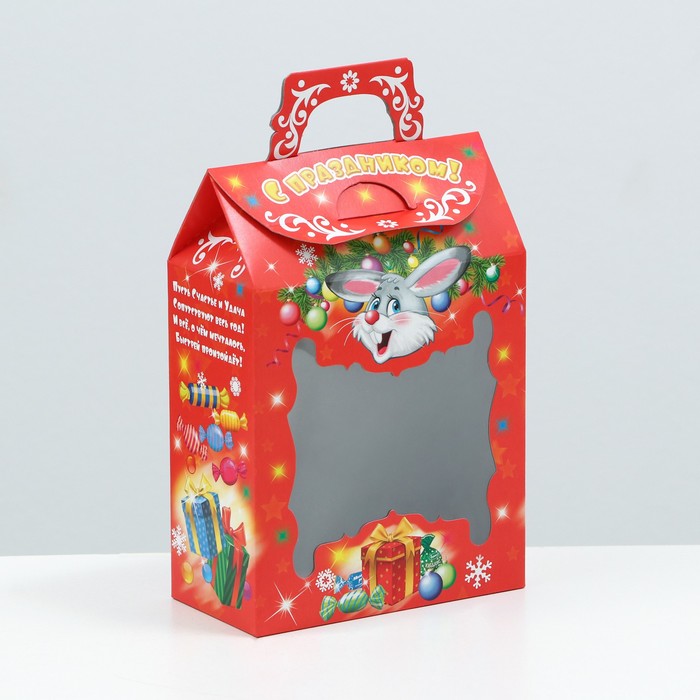 

Подарочная коробка "Кролик", 24 х 16,5 х 9 см(5 шт.), Красный