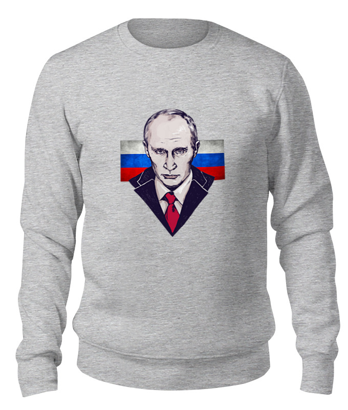 

Свитшот унисекс Printio Putin серый XL, Putin