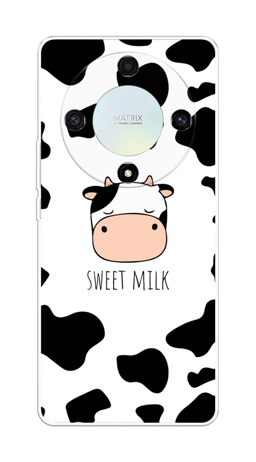 

Чехол на Honor X9A "Sweet milk", Розовый;белый;черный, 6120850-1