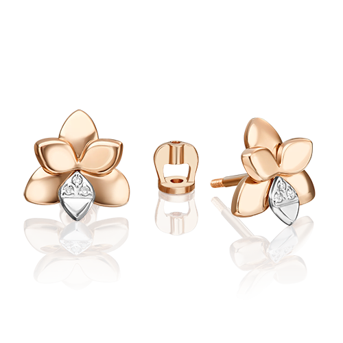 

Серьги из белого золота/красного золота с бриллиантом PLATINA jewelry 02-4995-00-101-1111, 02-4995-00-101-1111