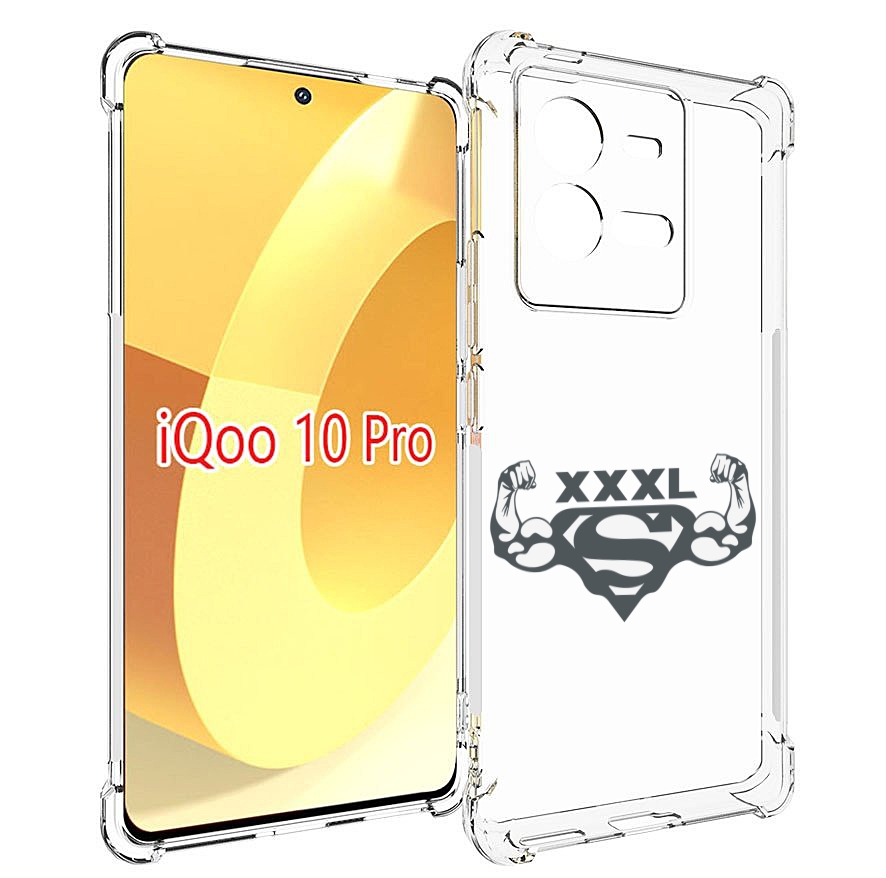 

Чехол MyPads бодибилдинг супермен для Vivo iQOO 10 Pro, Прозрачный, Tocco
