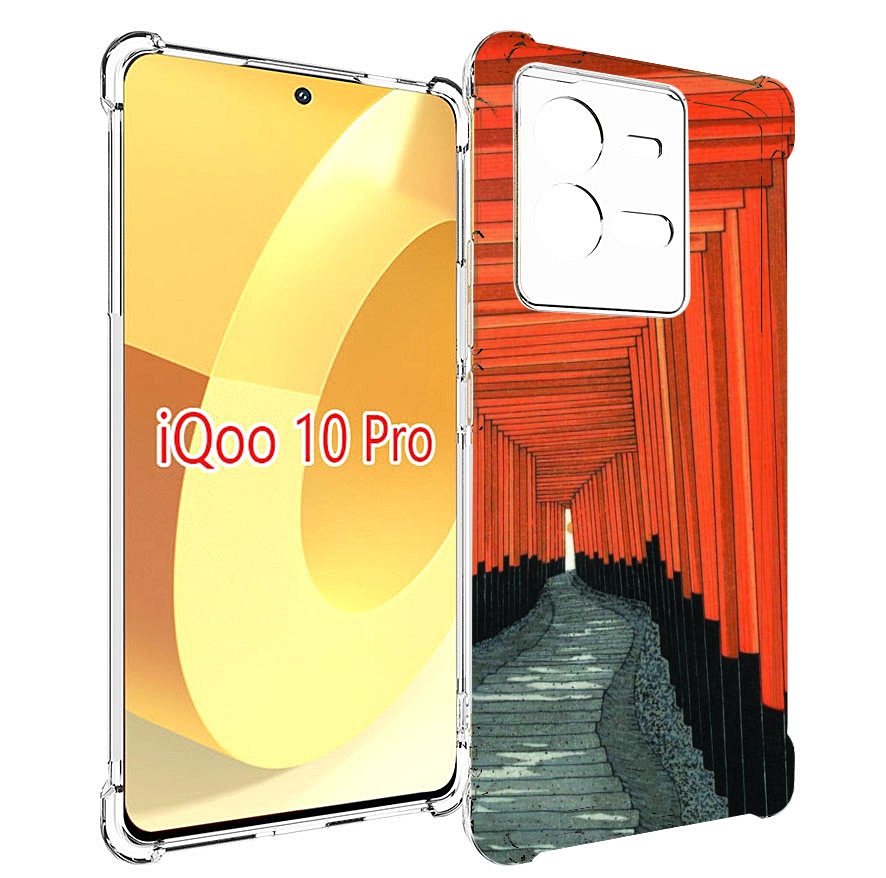 

Чехол MyPads красный коридор для Vivo iQOO 10 Pro, Прозрачный, Tocco