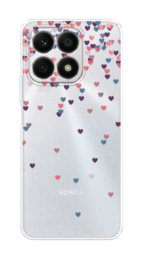 

Чехол на Honor X8A "Посыпка сердечки", Розовый;фиолетовый, 6120750-3