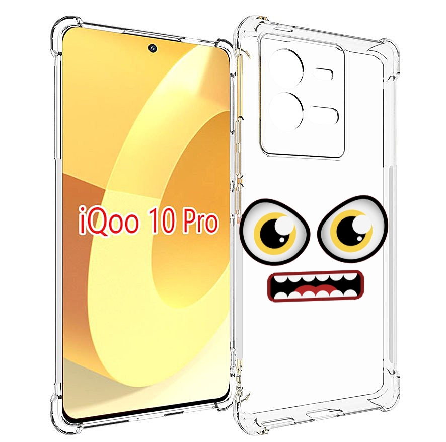 

Чехол MyPads красный злой смайлик для Vivo iQOO 10 Pro, Прозрачный, Tocco