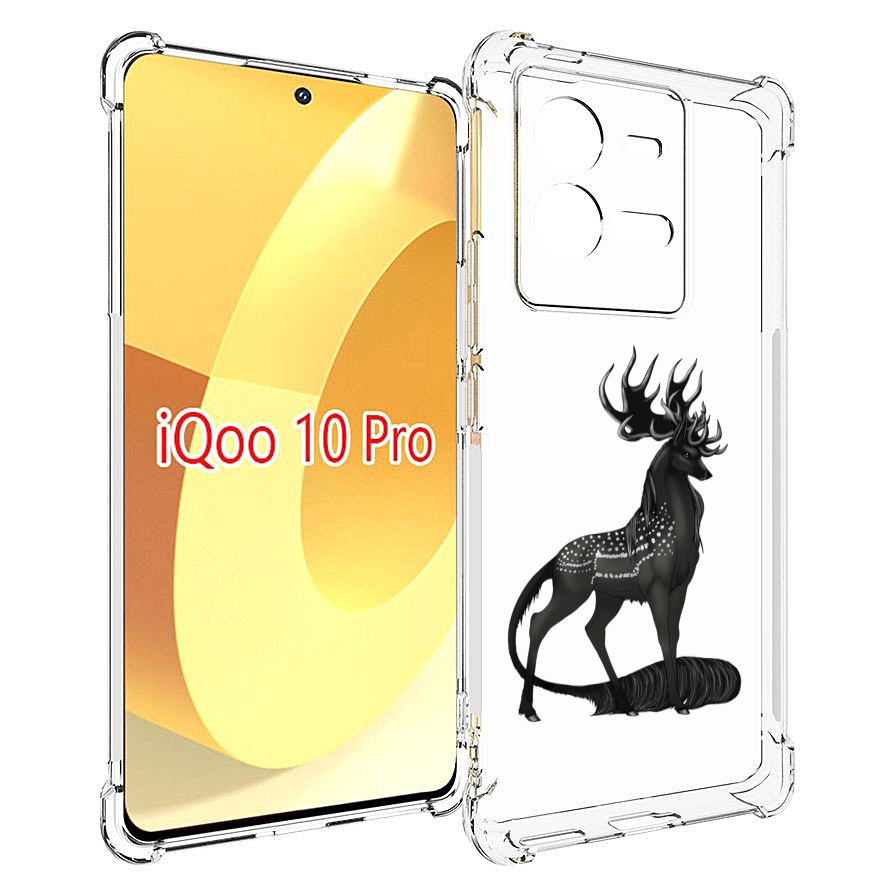 

Чехол MyPads красивый-черный-олень для Vivo iQOO 10 Pro, Прозрачный, Tocco