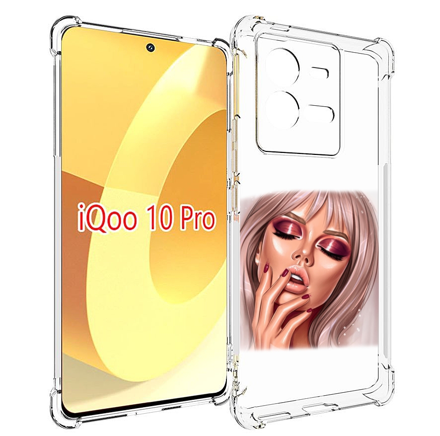 

Чехол MyPads красивый-портрет-девушки женский для Vivo iQOO 10 Pro, Прозрачный, Tocco