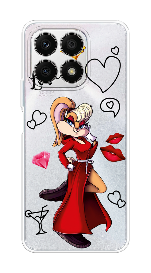 

Чехол на Honor X8A "Rich Lola Bunny", Красный;бежевый;оранжевый, 6120750-6