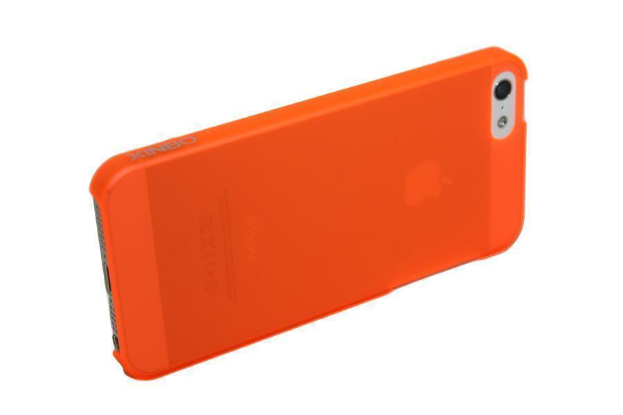 Чехол-накладка Xinbo 0.3mm для Apple iPhone SE/5S/5 пластиковый (ярко-оранжевый)