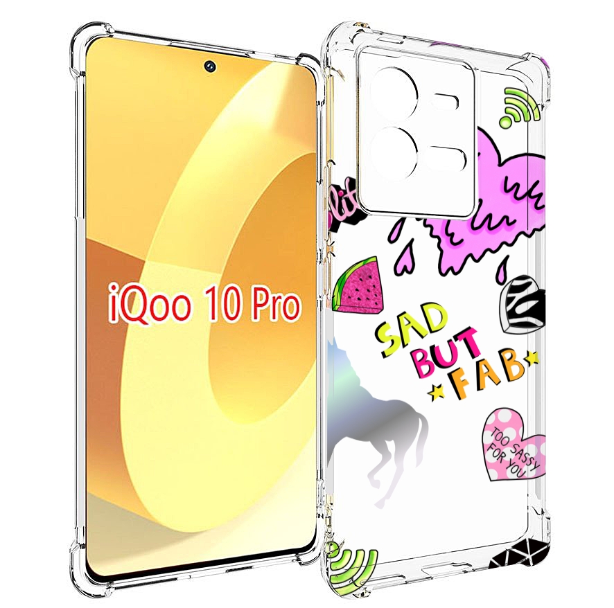 

Чехол MyPads красивые-смайлики для Vivo iQOO 10 Pro, Прозрачный, Tocco