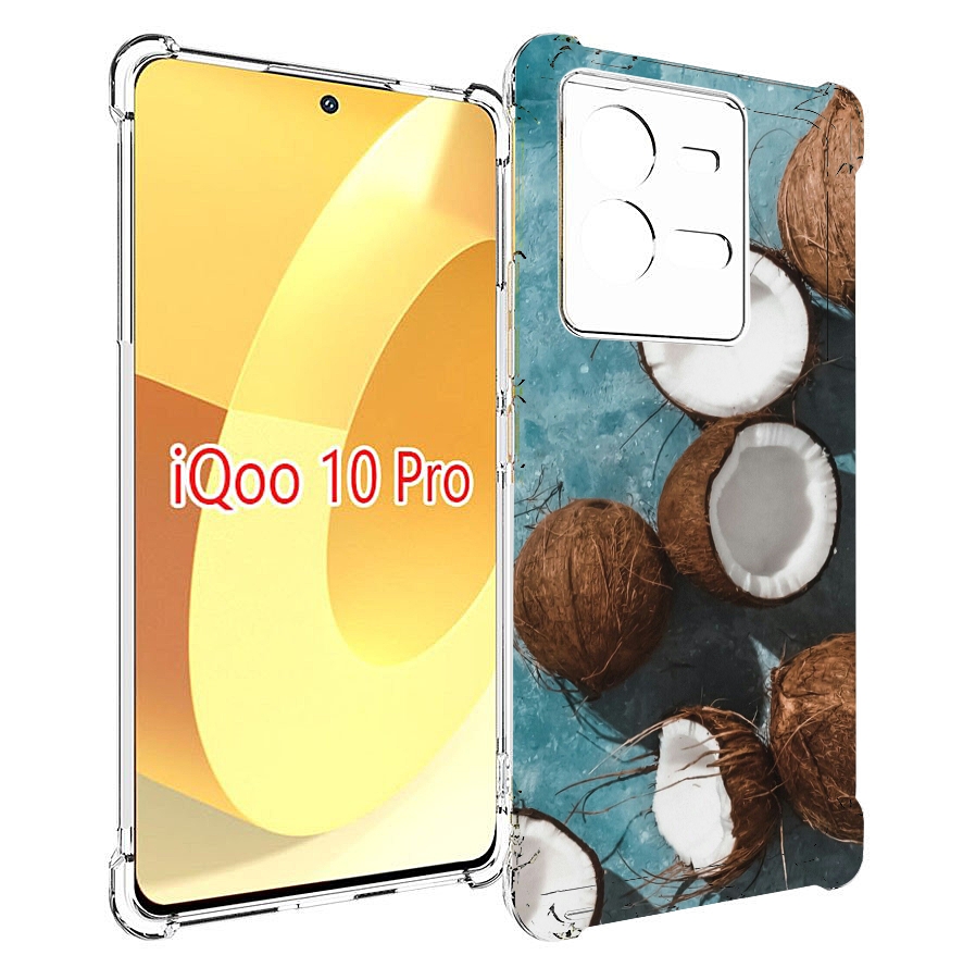 

Чехол MyPads красивые-кокосы для Vivo iQOO 10 Pro, Прозрачный, Tocco