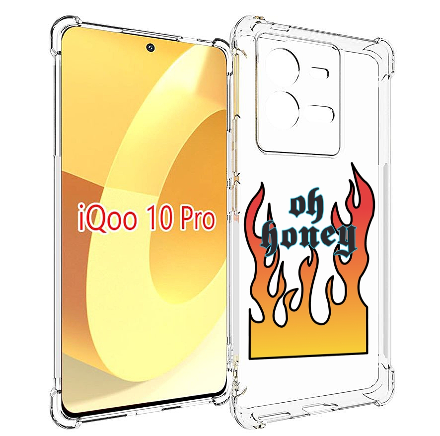 

Чехол MyPads красивое-пламя для Vivo iQOO 10 Pro, Прозрачный, Tocco