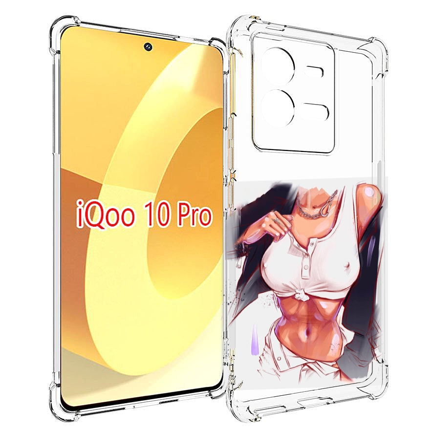 

Чехол MyPads красивая-стройная-модель для Vivo iQOO 10 Pro, Прозрачный, Tocco