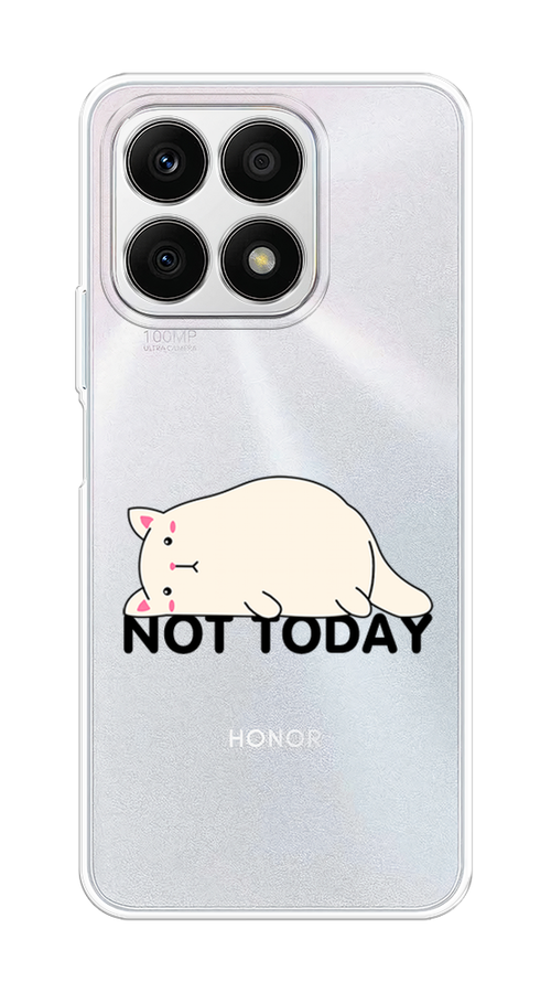 

Чехол на Honor X8A "Cat not today", Белый;розовый;черный, 6120750-1
