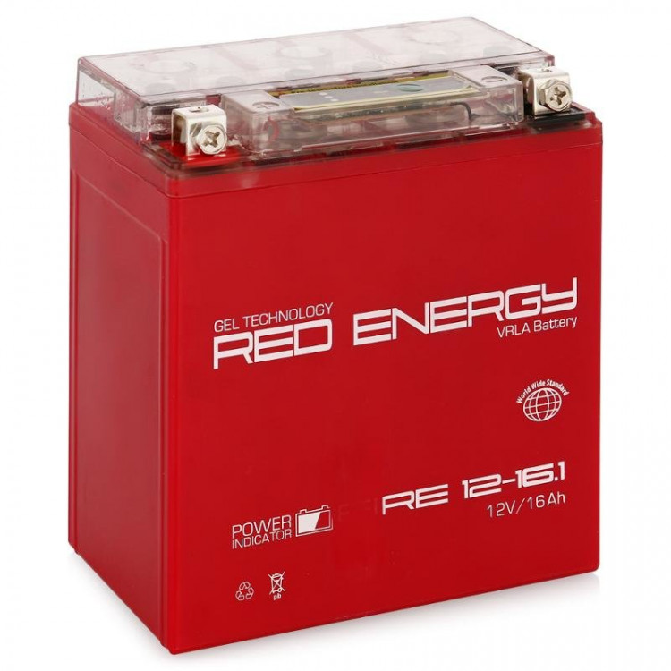 

Акб Moto 12v 16ah Red Energy 12-16.1ytx16-Bs 240а (+/-) Gel RED ENERGY YTX16-BS