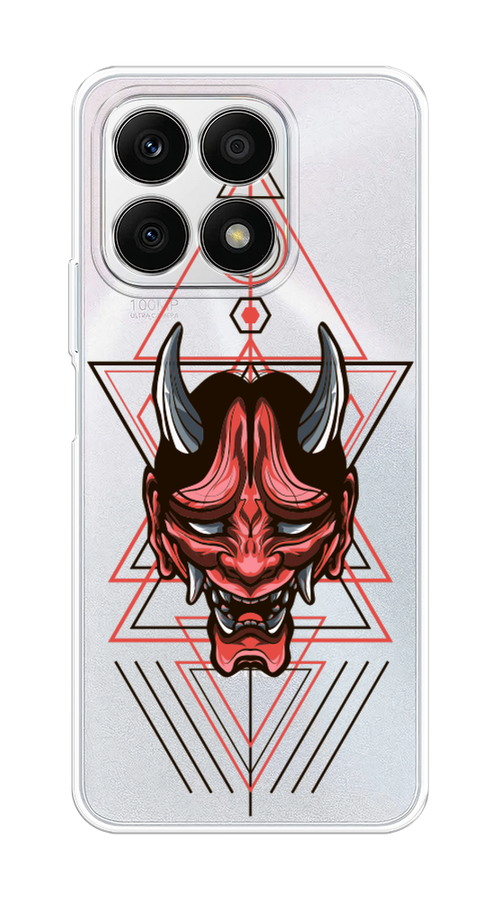 

Чехол на Honor X8A "Hanya Oni mask", Серый;красный;черный, 6120750-4