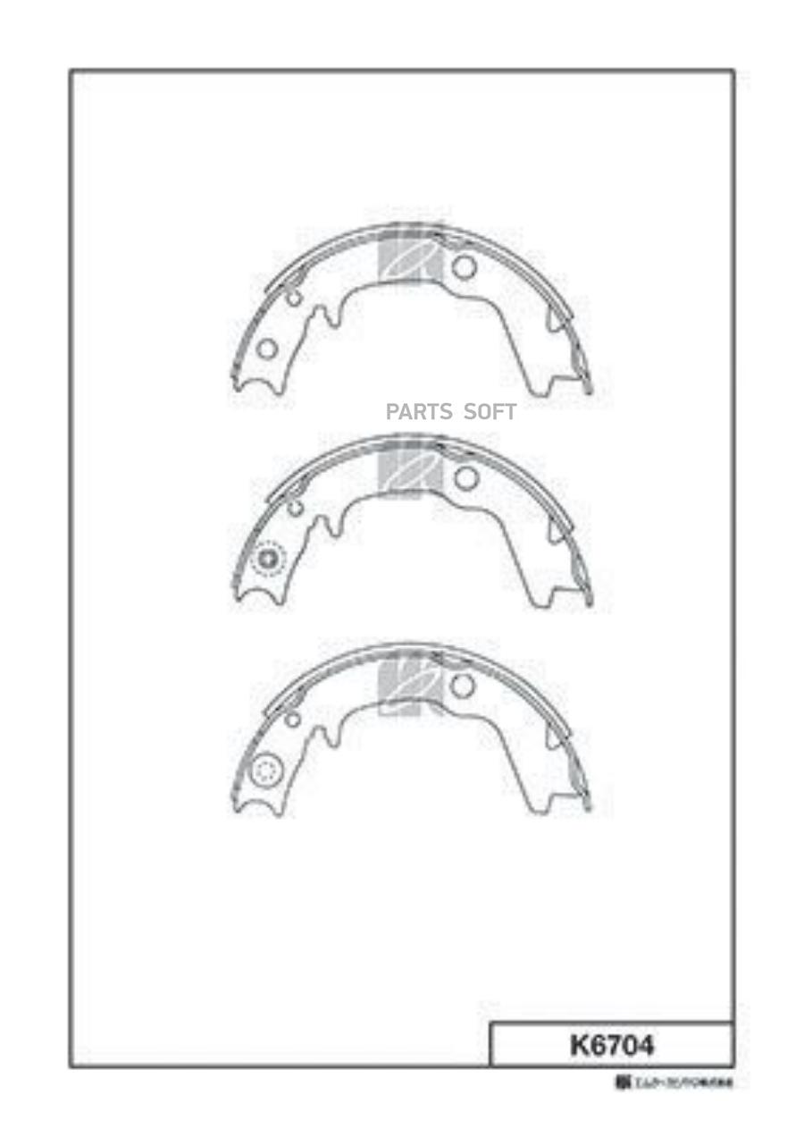 

Колодки Тормозные Барабанные Mitsubishi Pajero Io H60,H70 98- K6704 Kashiyama K6704