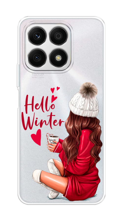 

Чехол на Honor X8A "Hello winter", Красный;белый;коричневый, 6120750-5