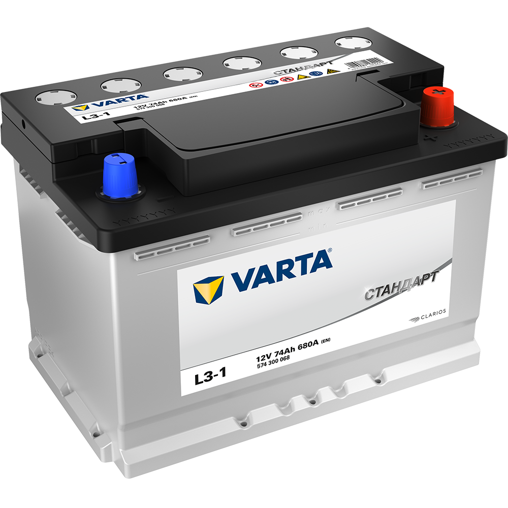 

Акб Стандарт 74a/Ч ( -/+) 12v 680a En 278x175х190 / 574300068 Varta 574300068