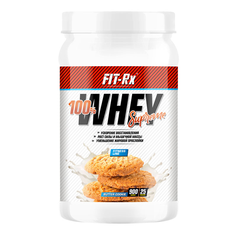 фото Протеин fit-rx 100% whey supreme 900 г - печенье