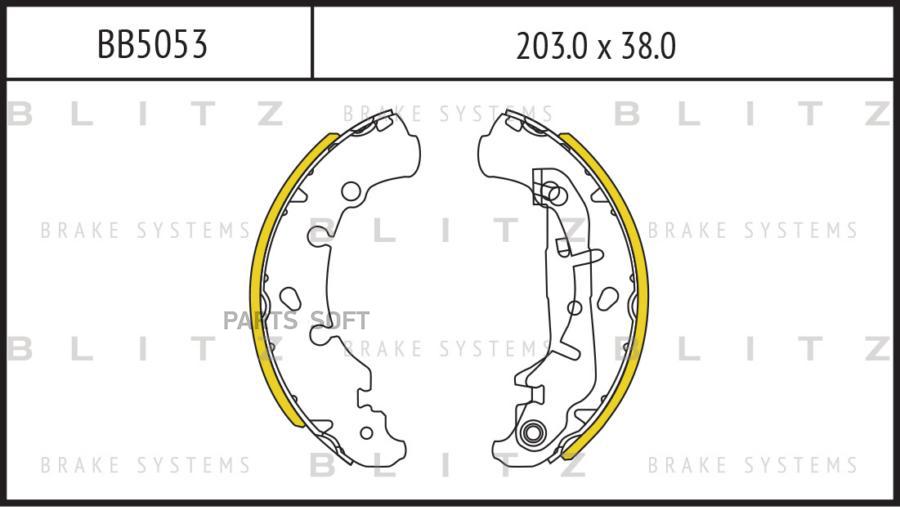 

Колодки тормозные BLITZ барабанные bb5053
