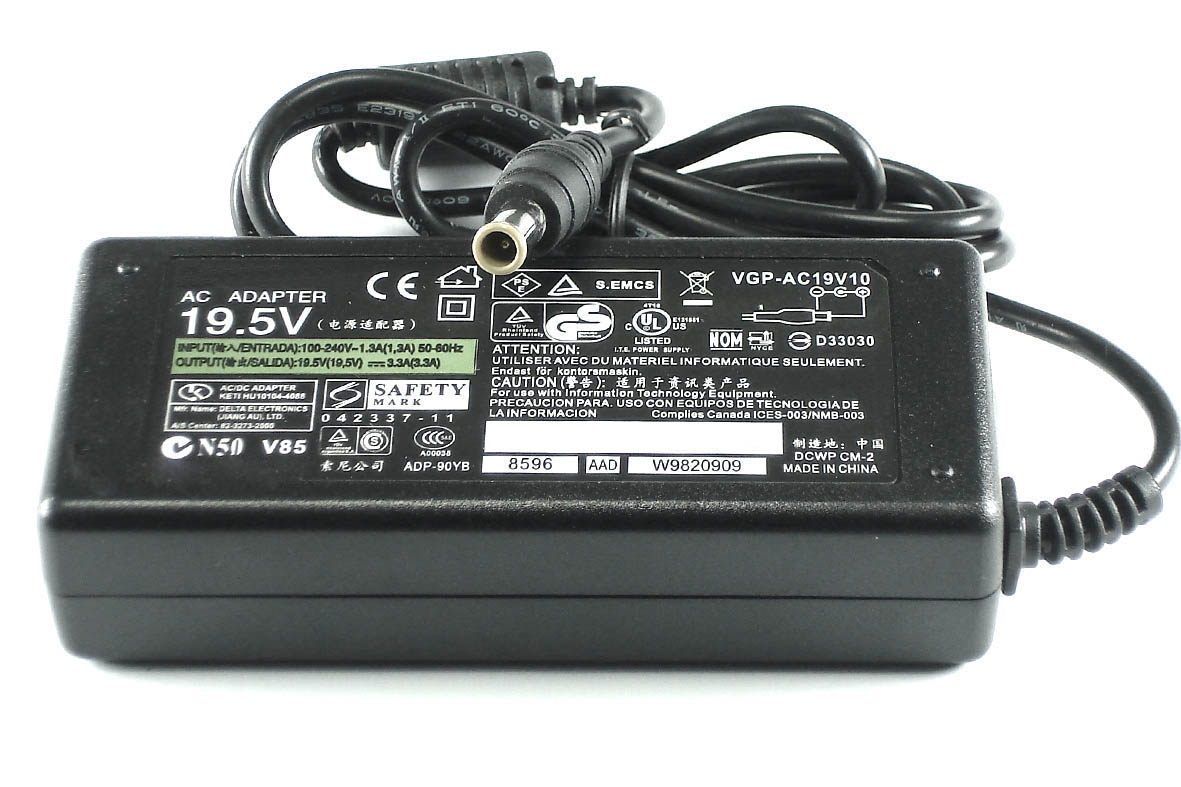 

Блок питания (сетевой адаптер) для ноутбуков Sony Vaio 19.5V 3,3A 6.5pin HC, Черный
