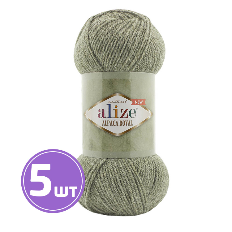 

Пряжа ALIZE Alpaca royal new 285, зеленый, 5 шт. по 100 г