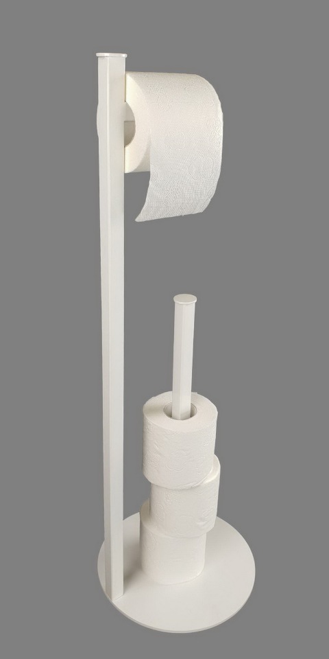 фото Держатель для туалетной бумаги, напольный. лофт 007, белый. syndicate