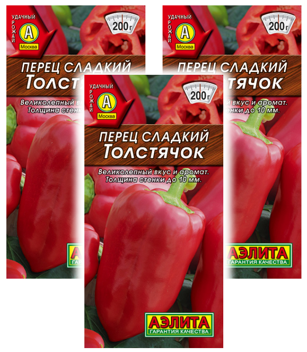 

Семена перец сладкий Аэлита Толстячок 93480 3 уп., Перец сладкий