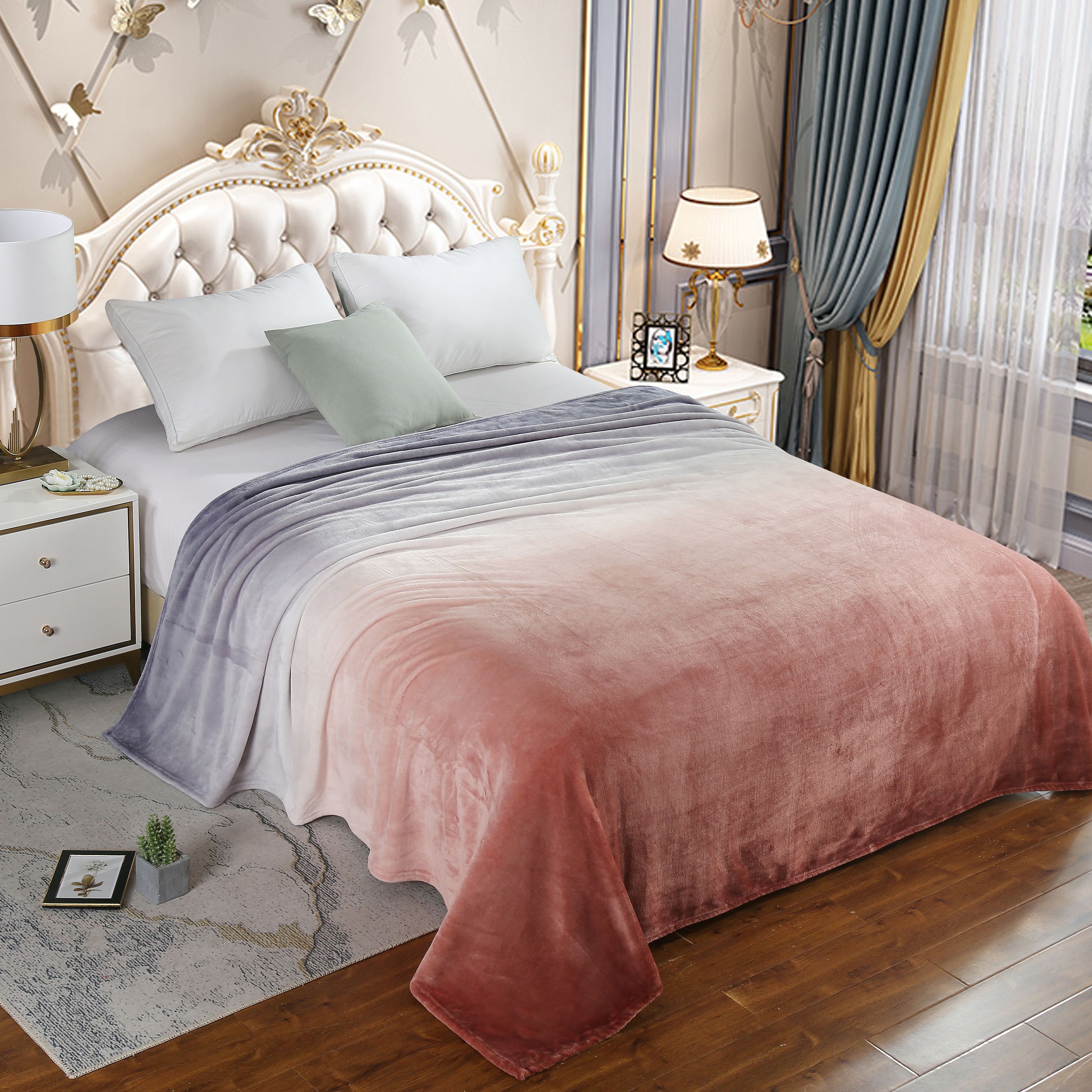 

Плед полутораспальный Cleo Ombre Collection 150х200, велсофт, 150/012-OMB, Ombre Collection